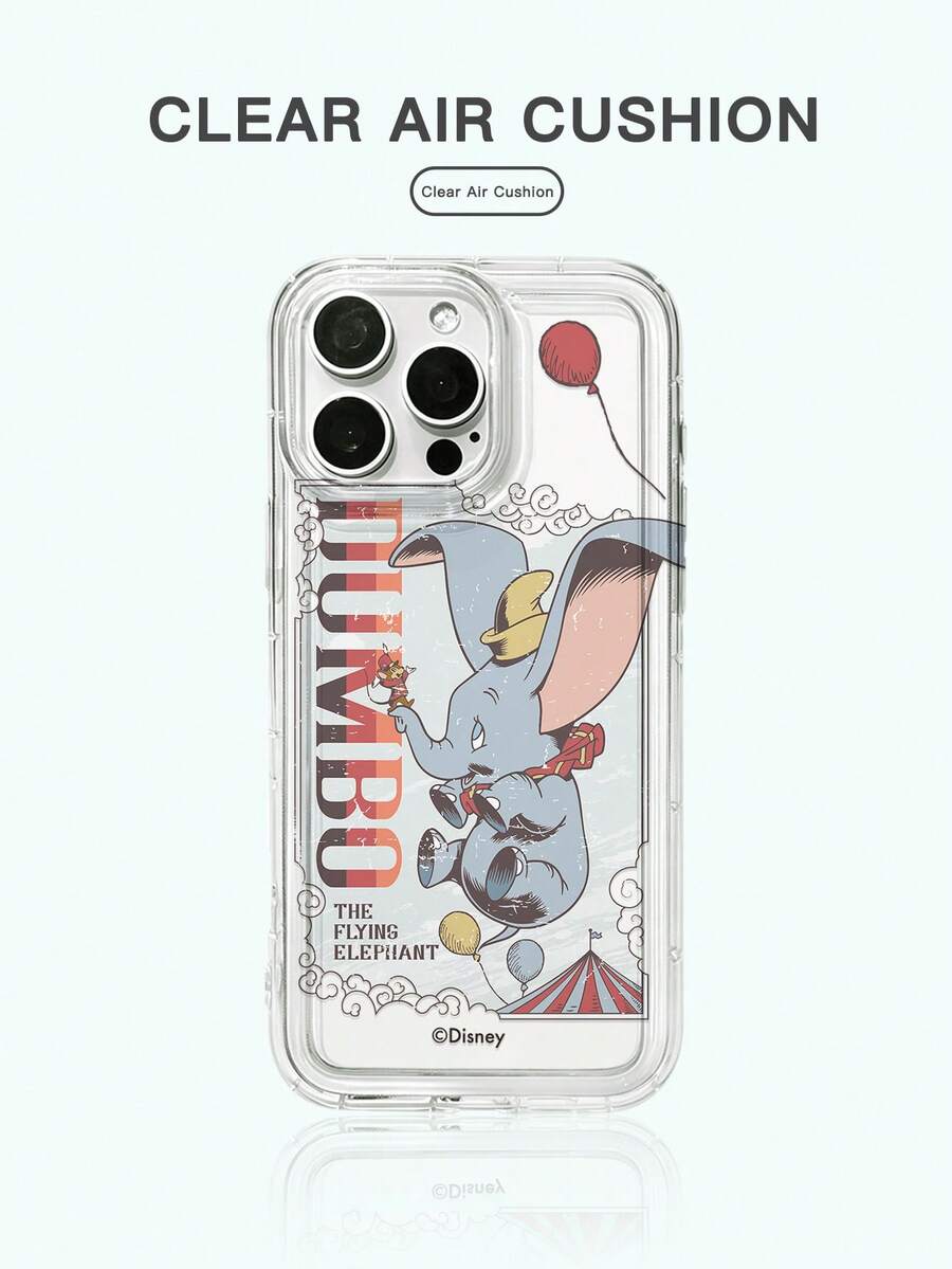 1pc Creative Directional Protection, Shock-Absorbing, TPU Soft Gel Material, Officially Licensed Disney Cute Stitch Stitch Repeat Phone Case, Air Cushion Thick Anti-Fall Phone Case Suitable For IPhone 17/Air/16 15 14 13 12 11/17 Pro Max, Transparent Phone Case - Clear - View 1