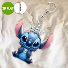Móc khóa acrylic hình Stitch của Disney, thiết kế phẳng 2D, kích thước 8.0 cm x 7.42 cm, có họa tiết Stitch. Một món quà nhỏ xinh xắn để trang trí túi xách, quà tặng lễ hội, quà tốt nghiệp, quà tri ân giáo viên, quà sinh nhật, quà tặng mẹ, quà Ngày của Mẹ, đồ dùng cần thiết cho ngày lễ, quà tốt nghiệp, phụ kiện móc khóa. - Nhiều màu - Xem 9