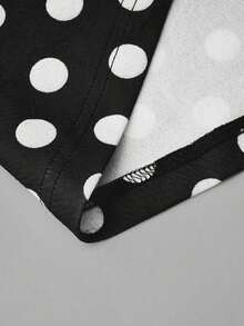 Falda Estampada De Lunares Aleatorios Para Mujer - Azul marino - Ver 10