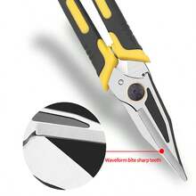 Heavy Duty Tin Snips, Straight Cut Aviation Metal Shears With Upgraded Spring, Sharp Durable Steel Scissors For Sheet Metal Cutting - 1 Item - View 4