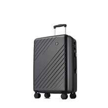 Set di valigie da viaggio in 3 pezzi con scocca rigida in ABS+PC: bagaglio a mano da 20", valigia media da 24" e valigia grande da 28"; ruote silenziose a 360°, chiusura a combinazione, leggere e robuste, ideali per weekend, vacanze e viaggi di lavoro - Grigio - Visualizzare 12