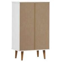 vidaXL Armoire à chaussures MOLDE Blanc 59,5x35x103 cm Bois de pin - Multicolore - Voir 7