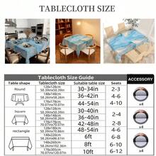 1 Piece Of Light Luxury Marble Tablecloth, 2D Flat Gilt Printing, Light Blue Background With Golden Line Texture, Suitable For Rectangular Dining Table, Business Activities, Theme Layout, Soft Light Blue Background With Gilt Texture, Modern Style Restaurant, Home Decoration, Internet Celebrity Check-In Layout Decorative Tablecloth - Multicolor - View 11