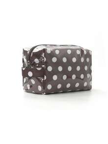 Bolsa de cosméticos con estampado de lunares retro, organizador portátil de viaje, bolsa de aseo de gran capacidad, bolsa de almacenamiento de maquillaje con estilo Ins, con asa superior y cremallera, gran regalo para mujeres - Multicolor - Ver 15