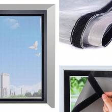 Mosquitera para Ventana, Mosquitera 80 * 100cm, Mosquitera Autoadhesiva para Ventana con Cinta Mágica, Mosquitera para Ventana de Balcón de Dormitorio para Evitar Mosquitos (80 * 100cm) - 130*150 cm - Ver 1