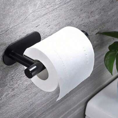 1 Giá đỡ giấy vệ sinh và khăn giấy treo tường, không cần khoan, tự dính, giá đựng khăn giấy thấm hút, giá đựng giấy vệ sinh, giá đỡ giấy vệ sinh không cần khoan, giá đựng giấy vệ sinh tự dính, giá đựng khăn giấy thấm hút, màu đen, trắng, phụ kiện phòng tắm, lắp đặt không cần khoan, treo tường, giá đựng giấy vệ sinh, phòng tắm, trang trí phòng tắm, trang trí mùa thu