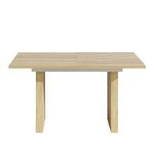 Extendable Dining Table 140/200 X 90 Cm, Suitable For 6-8 People, Rectangular Tabletop, Reinforced Tabletop, Simple Style Extendable Dining Table, Oak Color. - 駝色 - 查看 8
