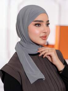 1pc Women's Buckle Fastening Fashion Casual Elegant Instant Scarf Sports Hat Headscarf Muslim Suitable For All Year Daily Life Holiday Party Prayer - Multicolor - View 19