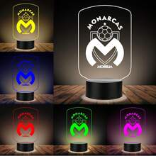 Lámpara del Leon 3D,Lámpara Luz Nocturna Led,Lámpara Acrílico Luces Cambiantes,Equipos Futbol 3D,Futbol Soccer,Luces Noche 3D,Regalo ideal para los Fanáticos del Futbol - Monocrase - Ver 5