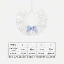 Cute Blue Floral Lace Pet Harness And Leash Set - Princess Dress Style Soft Vest Harness For Small Cats Dogs, Non-Pulling Escape Proof Chest Strap For Small Cats Dogs Daily Walking - Blue - View 9