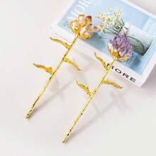 1 Buah Ornamen Bunga Kristal Alami Buatan Tangan, Batu Kasar Rose Quartz & Amethyst untuk Dekorasi Penyembuhan, Hadiah Kerajinan Romantis untuk Hari Valentine - Gugusan Kristal Mawar - View 8