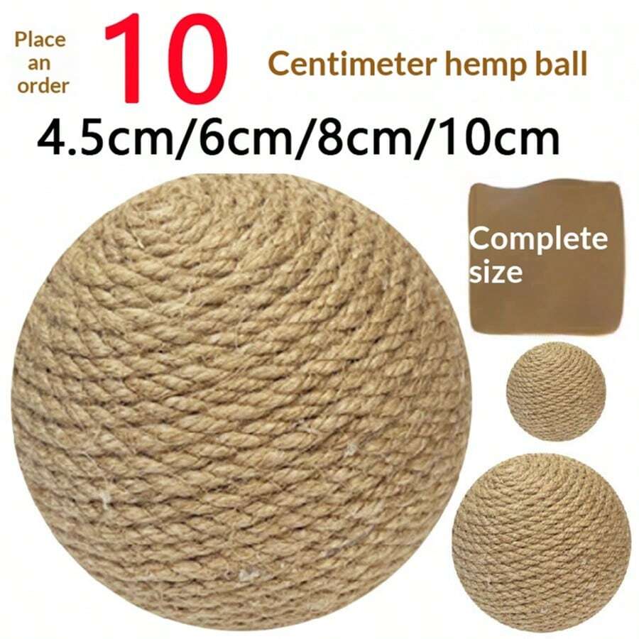 Bola de juguete para gatos, Varita de cebo para gatos, Bola de autojuego y autoentretenemiento para gatos, Bola rascadora y sonajero duradera para gatos - Naranja - Ver 1
