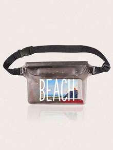 Bolsa de cintura impermeable de gran capacidad con diseño "Playa", cinturón ajustable, operación táctil, protege tu teléfono y objetos de valor, esencial para exteriores. - Multicolor - Ver 16
