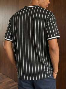 Áo thun nam FRACTYR mùa hè phong cách đường phố cổ điển, cổ chữ V, in hình áo bóng chày sọc Los Angeles 23, tay ngắn, rộng rãi, thoáng khí, mềm mại. - trắng - Xem 3