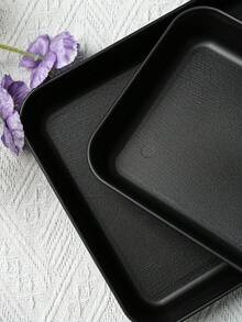 Reusable Plastic PP Trays, Suitable For Cookies, Appetizers, Snacks, Desserts, Fruit, Plastic Trays, Perfect For Party Food Display, Stackable Kitchen Countertop Trays, Multiple Sizes And Colors Available, Durable And Break-Resistant - Black - View 8