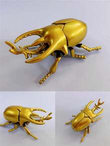 Realistic Beetle Toy Wind-Up Stag Beetle Model Prank Insect Toy Fun Science Educational Animal Ornament Self-Crawling Wind-Up Beetle! Realistic Stag Beetle Too Lifelike, Boys Birthday Gift Summer Toy Wind-Up Realistic Beetle Stag Beetle Cicada Ladybug Insect Model Crawling - Multicolor - View 4