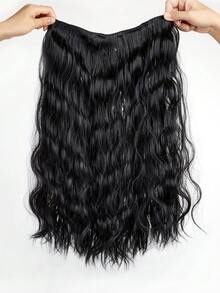 Multicolor Water Ripple One-Piece Hair Extension For Women Invisible Volume-Enhancing Wig Piece New Fashionable Atmosphere-Feeling Long Hair Clip-In High-Temperature Synthetic Fiber, Natural And Realistic, Easy To Wear - Multicolor - View 9