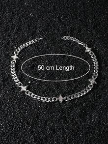 Bộ 2 món gồm dây chuyền và mặt dây chuyền hình thánh giá bằng thép không gỉ cổ điển dành cho nam và vòng tay bằng hợp kim. - phong cách A - Xem 5
