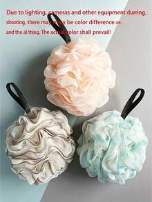 Shower Puff - Anti-Shedding Bath Sponge | Premium Bath Pouf - Durable Non-Disintegrating Design | Exfoliating Bath Accessories And Bathroom Essentials - Ultimate Bathing Tool - Multicolor - View 2