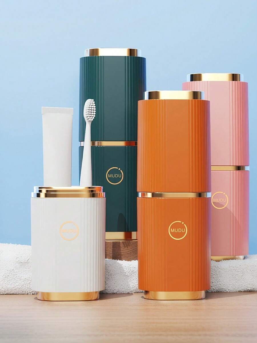 1pc Creative New Minimalist Nordic Style Transparent PET Travel Toothbrush & Toothpaste Storage Box, Multi-Functional Outdoor Toiletry Toothbrush Holder, Also Can Store Tableware, Minimalist Nordic Style Toothbrush Cup