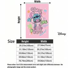 Chăn lông cừu in hình hoạt hình dễ thương Stitch và Thiên thần của Disney, màu hồng mộng mơ, nhẹ và mềm mại, lý tưởng cho việc nghỉ ngơi và giữ ấm, phù hợp cho ghế sofa, giường, phòng khách, phòng ngủ, văn phòng, du lịch, mọi mùa. - màu 1 - Xem 4