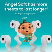 Day Angel Soft Toilet Paper, Pack-Mega Rolls = 128 Regular Rolls, Soft And Strong Toilet Tissue - Toilet Paper, Tissue Paper, Roll, Paper Towels, Papel Toalla Para Cocina, Fuerza Regida, Cleaning Supplies, Buy One Get One Free, 2-Ply Durable Tissue, No Tears - Nhiều màu - Xem 8