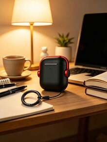 Hộp đựng tai nghe màu đen và đỏ, tương thích với Pro, vỏ bảo vệ tai nghe Apple Pro 2, hộp đựng tai nghe Bluetooth mềm mại bao phủ toàn thân dành cho thế hệ tai nghe 1/2/3. - Nhiều màu - Xem 2