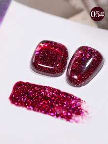 12ml Spring And Summer New Dreamy Cloud Brocade With Rhinestone Mermaid Rainbow Color-Changing Mother-Of-Pearl Cloud Pattern 2026 New Delicate Shiny Nail Gel, For Nail Salons And Home Use, Ladies Shopping, Dating, Or Office Nail Designs. LED UV Lamp. - Multicolor - View 15