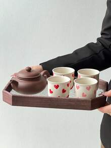 Bộ 1/2/4/6 tách cà phê espresso hình trái tim màu hồng, tách cà phê gốm hình trái tim tối giản dễ thương, tách espresso kiểu Ả Rập, tách trà mời khách/bạn bè, tách trà/cà phê chiều hàng ngày, có thể rửa bằng máy rửa chén, có thể tái sử dụng. - Nhiều màu - Xem 8