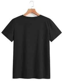 Women T-Shirts - Black - View 2