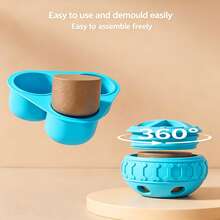 Durable Bite Resistant Pet Slow Feeder Treat Dispenser Ball, Interactive IQ Training Puzzle Toy For Dogs Cats - Green - View 7