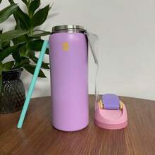 24/Oz/32 Oz Water Bottle Cup Vacuum Water Bottle Drinkware Tumbler Stainless Steel Thermal Mug Original Cold Hot Cup Owal'o - Màu tím - Xem 4