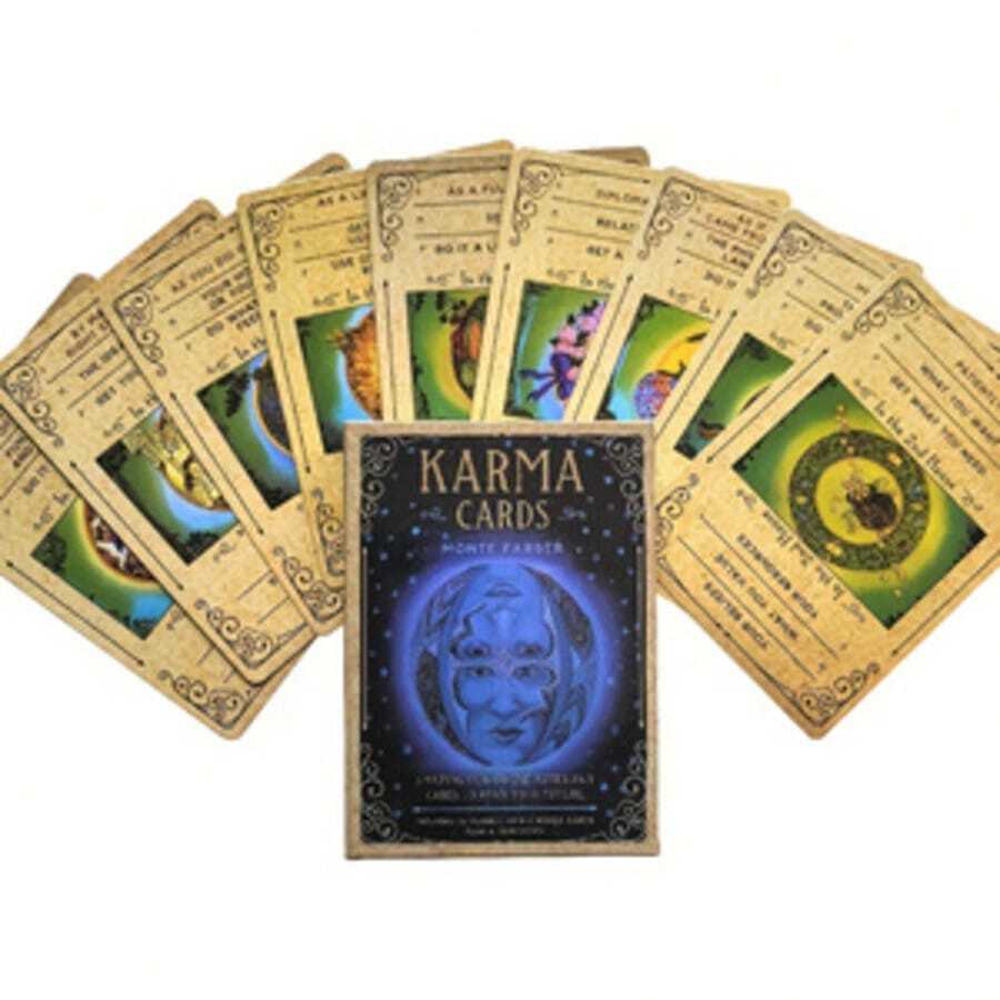 Karma Cards Tarot Oracle Card Game, Party Games & Activities, Leisure Entertainment, Family Gathering, Holiday Gift, Brand New Board Game Cards - Multicolor - View 1