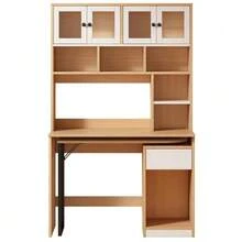 Computer Desk, Desk With Shelves, Desk With Cabinet, Work Desk, Desk With Cabinet, Natural White 180cm - Natural Color - View 10