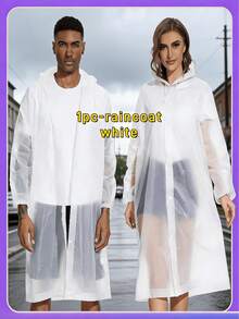 1pc Adult Outdoor Waterproof Raincoat, Windproof Thickened EVA Full Body Rainwear, Portable Travel Outdoor Cycling Poncho, Hiking Raincoat For Women, Random Color - Multicolor - View 15