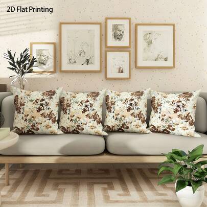 1/4 vỏ gối trang trí phong cách Bohemian họa tiết hoa nhí, in một mặt, kích thước 40*40cm, 45*45cm, 50*50cm, phù hợp cho ghế sofa, trang trí phòng khách, sử dụng hàng ngày.