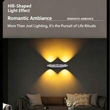 Sensor LED Wall Light, RGB And White Dual Mode, Wireless Magnetic Wall Lamp Suitable For Living Room And Bedroom - White - View 8