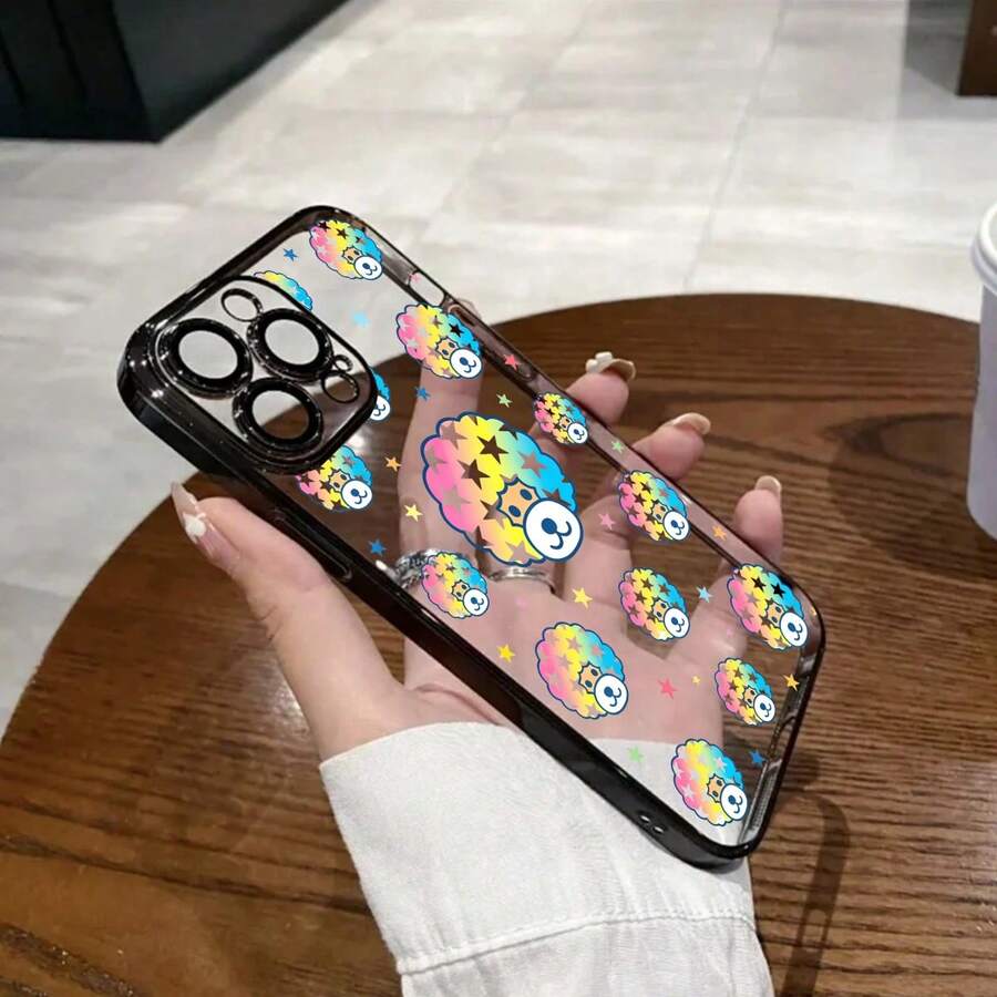 スマホケース TPUケース メッキ加工 レンズ保護カバー付き シンプルデザイン おしゃれデザイン 大人上品 メッキTPU 全面保護 耐衝撃 傷防止 カメラレンズ保護 レンズ全体保護 17pro Max/17pro/17/11/12/13/14/15/15Pro/15PluS/15Pro Max/16/16Pro/16PluS/16Pro Max/MIN/X/XR 対応 インスタ映え 贈り物に最適 - 黑色 - チェックする 1