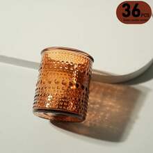 enyetuen 36 Pack Small Amber Glass Tealight Candle Holders, Bohemian Fall Table Centerpiece Decor, Multipurpose Mini Glass Cups For Indoor Home Ornaments, Autumn Themed Decor For Parties And Boho Style Holiday Arrangements - 琥珀 - 查看 8