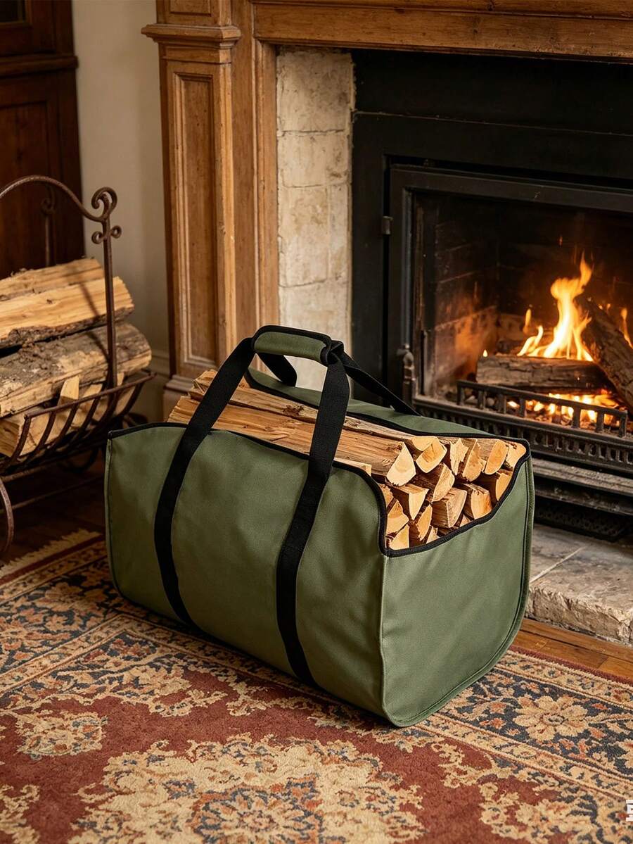Wood Transport Tote Bag, Wood Rack, Extra Large, Suitable For Fireplace, Wood Stove, Firewood, Logs, Camping And Garden Landscaping.,Back To School - Multicolor - View 1