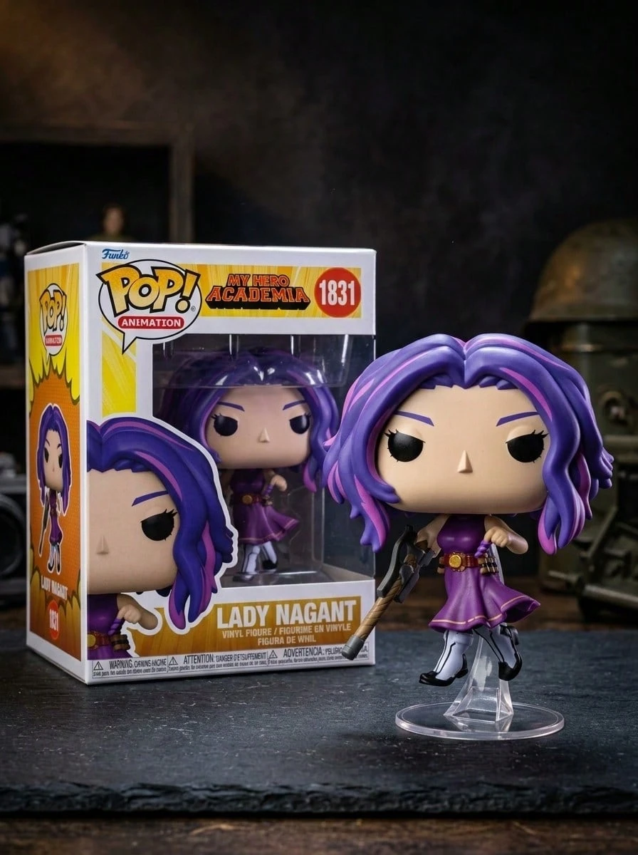 娜甘特女士手办，精致动漫女英雄雕像，配有武器配件，是粉丝的完美展示品，热门《我的英雄学院》收藏品，音乐节/婚礼季礼物 - 彩色 - 查看 1