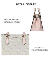 Túi xách nữ Michael Kors Marilyn in logo 35F5G6AS2B PWD BLSH MLT - Màu trắng vani và hồng nhạt 35F5G6AS2B PWD BLSH MLT - Xem 9