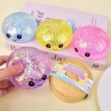 1 món đồ chơi giảm căng thẳng hình bánh bao mềm dẻo, đồ chơi bóp hình bánh bao chân thực, đồ chơi giúp thư giãn, màu ngẫu nhiên - Nhiều màu - Xem 2