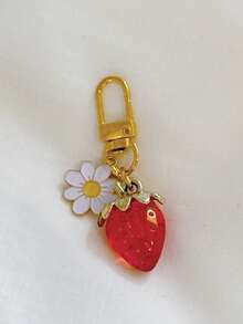 Popular Cute Sweet Clover Petal Heart Shaped Keychain, Creative Bag Charm Accessory, High-Quality Decoration - Multicolor - View 3