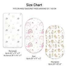 2pcs Baby Crib Fitted Sheets, Soft & Comfortable For Infant Mattress (32" X 16"), Suitable For Oval And Rectangular Cribs - Bassinet Sheet-so - View 7