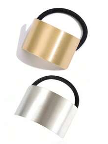 1/2 piezas Hebillas de metal para coleta, estilo elegante minimalista casual, accesorios para el cabello dorados, bandas elásticas para coleta, ligas para el cabello, otoño, accesorios para el cabello de mujer, herramientas para peinar el cabello, productos para el cuidado del cabello, accesorios de belleza, regalo, viaje, regalo para mujer, productos para el cuidado del cabello, accesorios para el cabello del Día de San Valentín - Multicolor - Ver 6