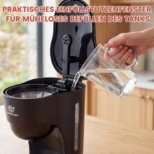 SUPERLEX 3-In-1 Coffee Machine, 1.25L Filter Coffee Machine, Espresso Machine With One-Touch Operation, Cunction To Avoid Cleaning, Permanent Filter, Sharing By Several People, Suitable For Latte, Mocha, Cappuccino - EU F Type Plug(220-240V) - View 7