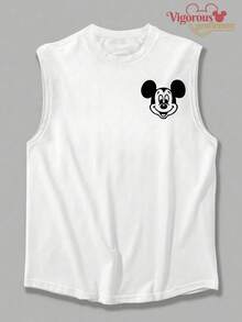 Camiseta de tirantes de verano personalizada "Equipo de Pit de Mason" de Disney Cars Lightning McQueen - Blanco - Ver 2