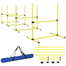 4 Pieces Dog Agility Training Equipment, Adjustable Height Jumps Hurdle With Carrying Bag For Outdoor, Yellow - T0001-01-3399 - View 12