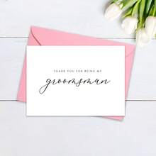 Classic Groomsmen Thank You Cards, Groomsmen Wedding Thank You Cards, Marriage Proposals, Groomsmen Thank You Cards, Wedding Party Cards, Anniversary Cards, Friendship Cards - Multicolor - View 10